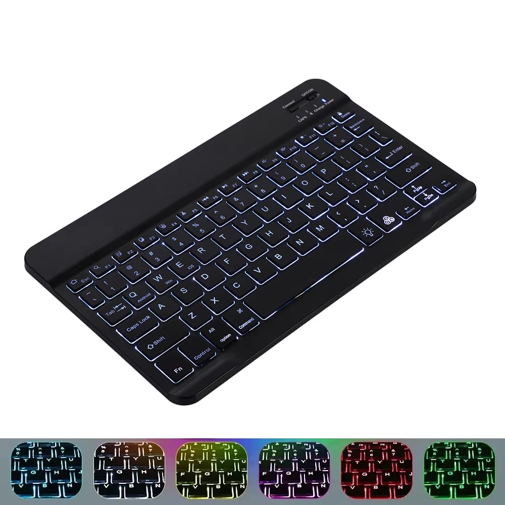 Bluetooth 5.0 Keyboard Mini Keyboard Wireless Keyboard RGB Backlit Keyboard Rechargeable Keyboard for IOS Android Windows Ipad