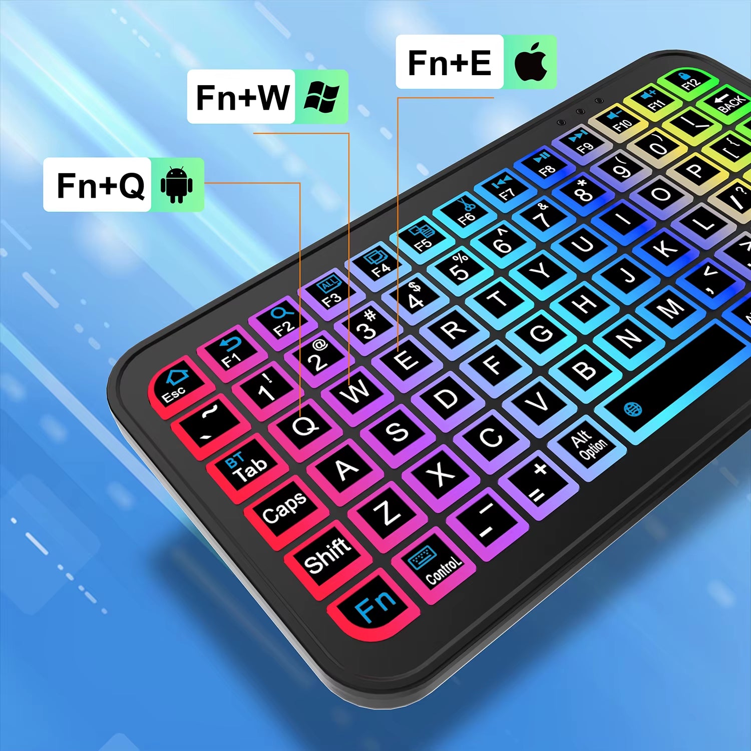 Bluetooth 5.2 Keyboard UltraThin Keyboard Wireless Keyboard Silicone Mute Keyboard Mini Keyboard for Windows Android IOS