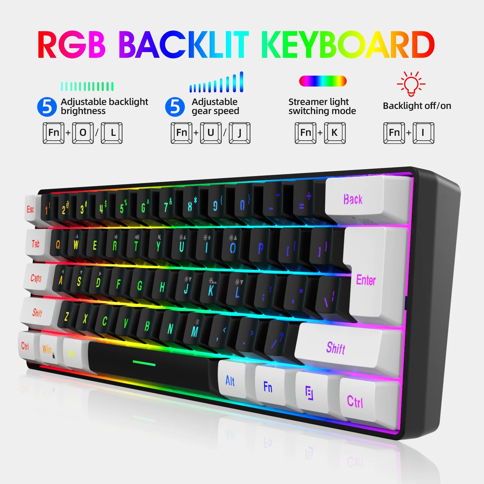 Basic Wired 61-Key Membrane Keyboard