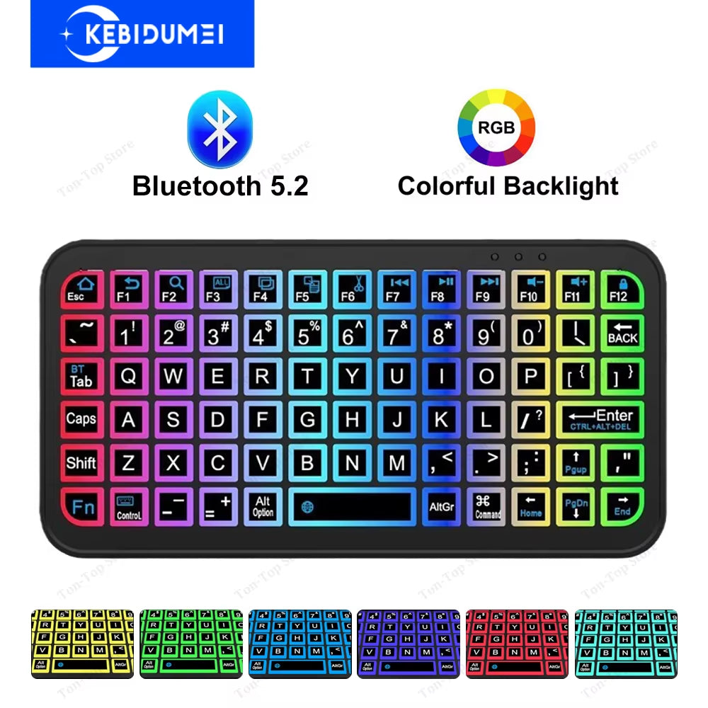 Bluetooth 5.2 Keyboard UltraThin Keyboard Wireless Keyboard Silicone Mute Keyboard Mini Keyboard for Windows Android IOS