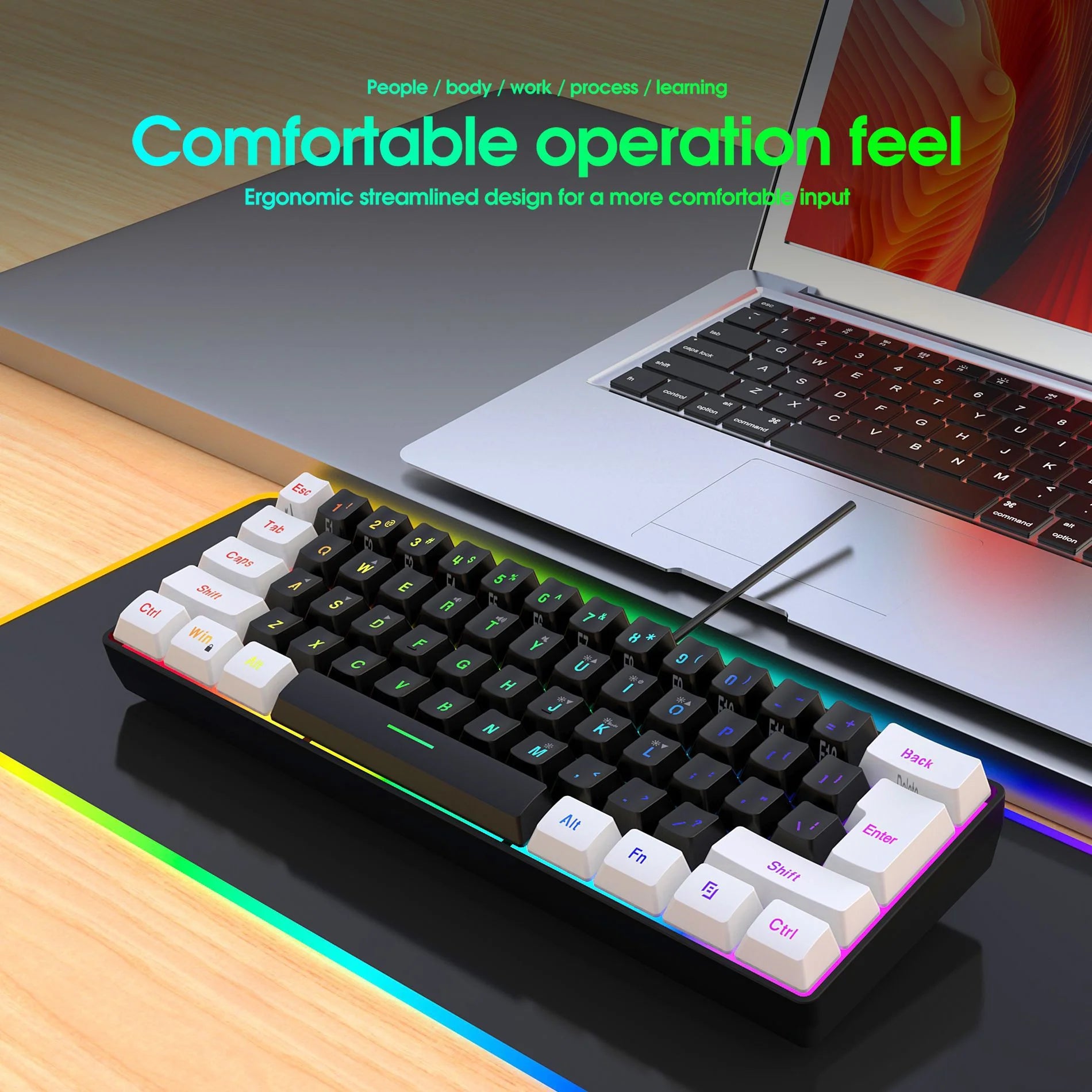 Basic Wired 61-Key Membrane Keyboard