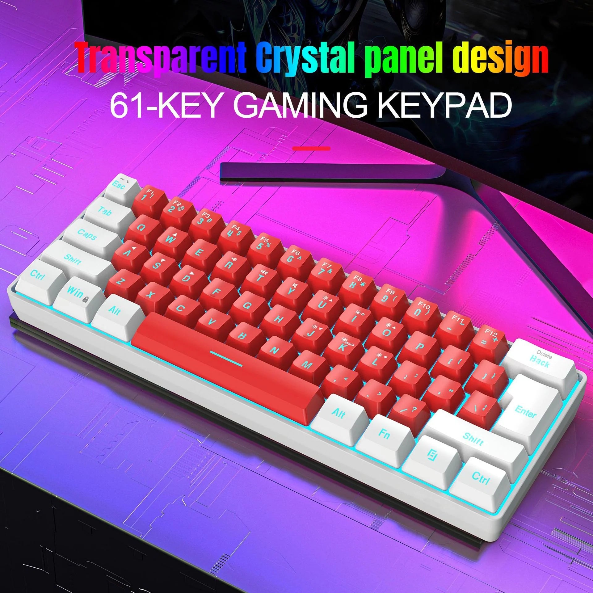 Basic Wired 61-Key Membrane Keyboard