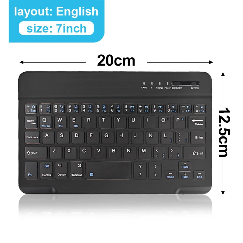 Bluetooth 5.0 Keyboard Mini Keyboard Wireless Keyboard RGB Backlit Keyboard Rechargeable Keyboard for IOS Android Windows Ipad
